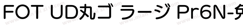 FOT UD丸ゴ ラージ Pr6N字体转换